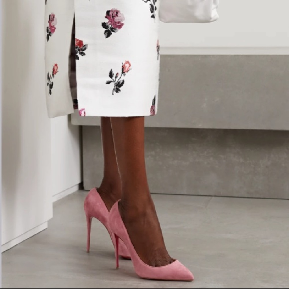Host Pick! 🥳 Christian Louboutin pink suede pigalle follies 100 - Picture 7 of 8